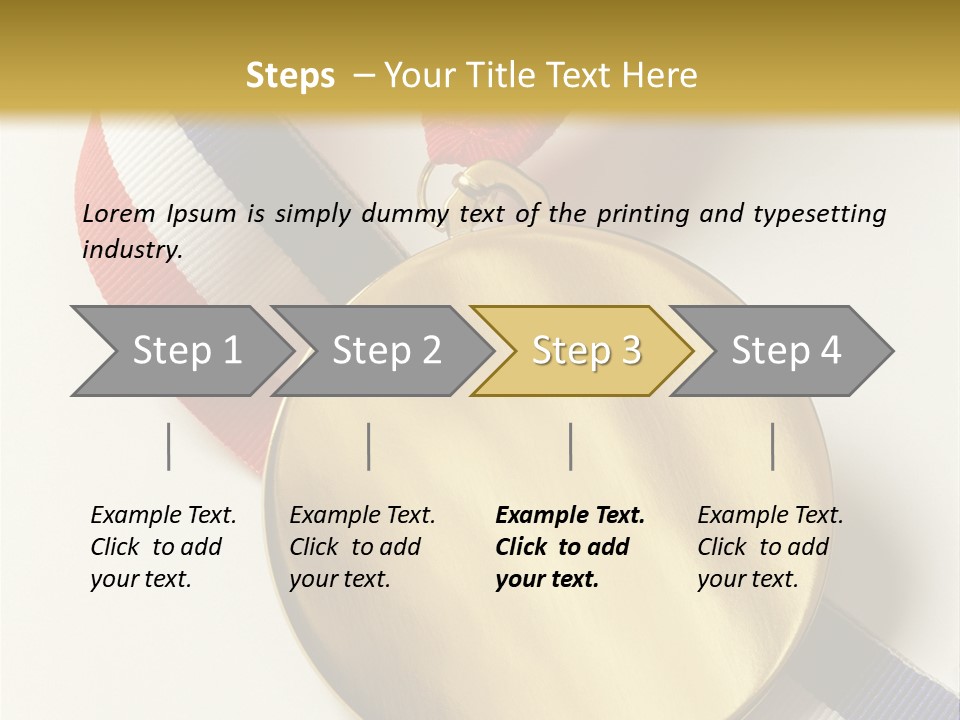 Medallion Symbol Isolated PowerPoint Template