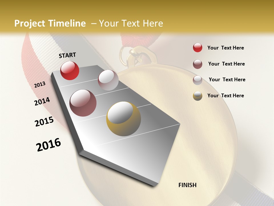 Medallion Symbol Isolated PowerPoint Template