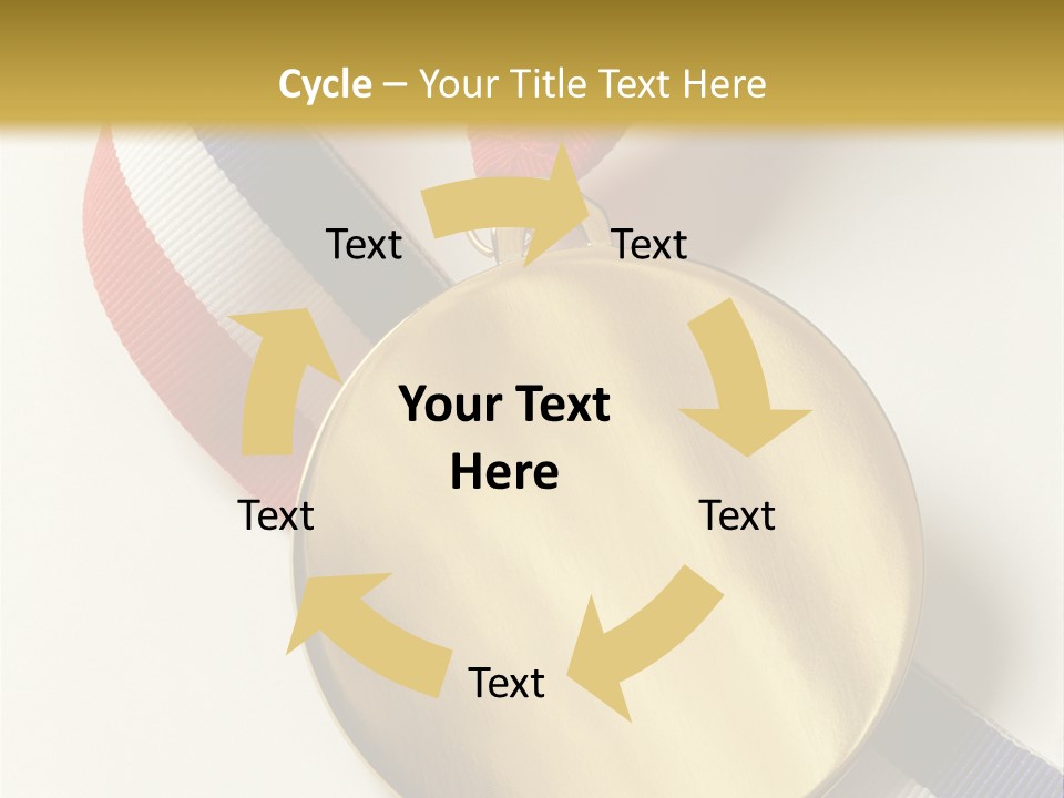 Medallion Symbol Isolated PowerPoint Template