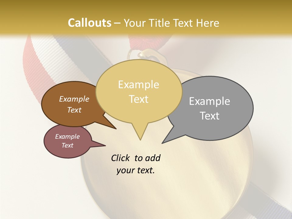 Medallion Symbol Isolated PowerPoint Template