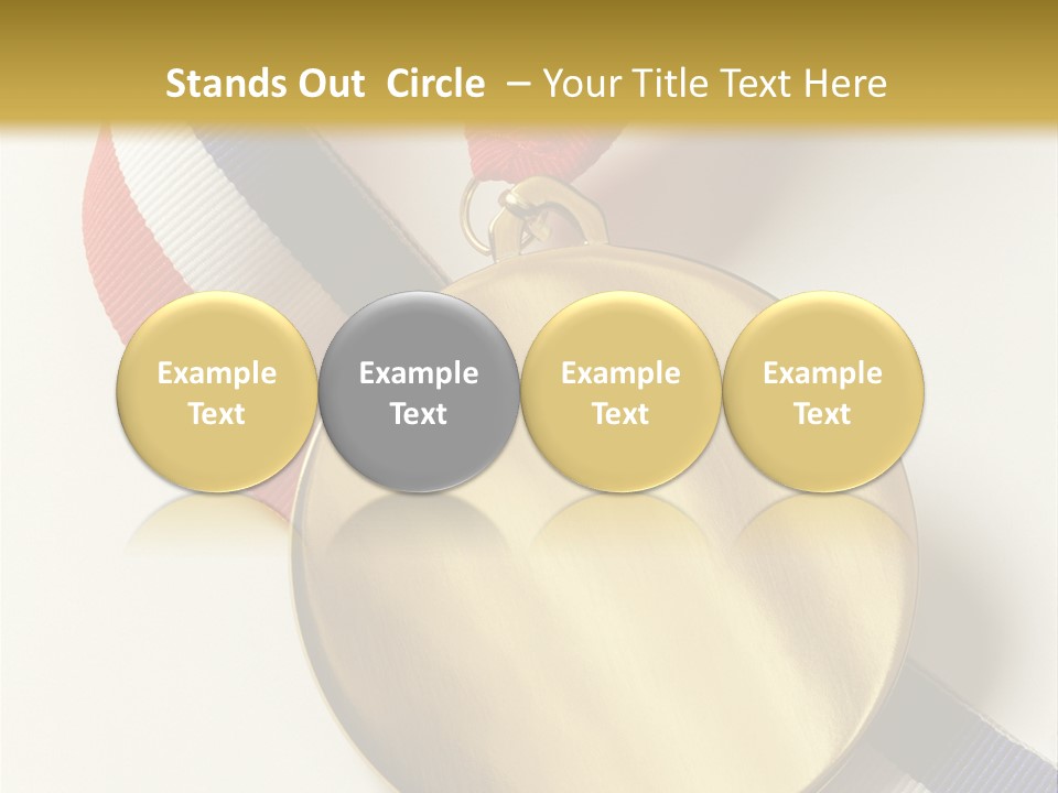 Medallion Symbol Isolated PowerPoint Template