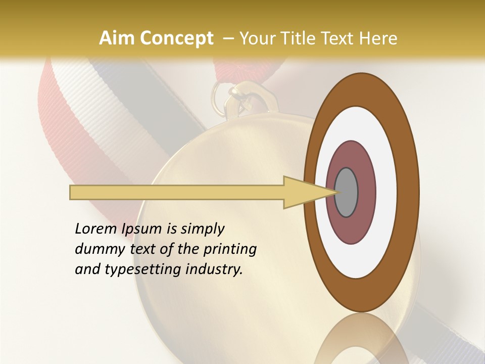 Medallion Symbol Isolated PowerPoint Template