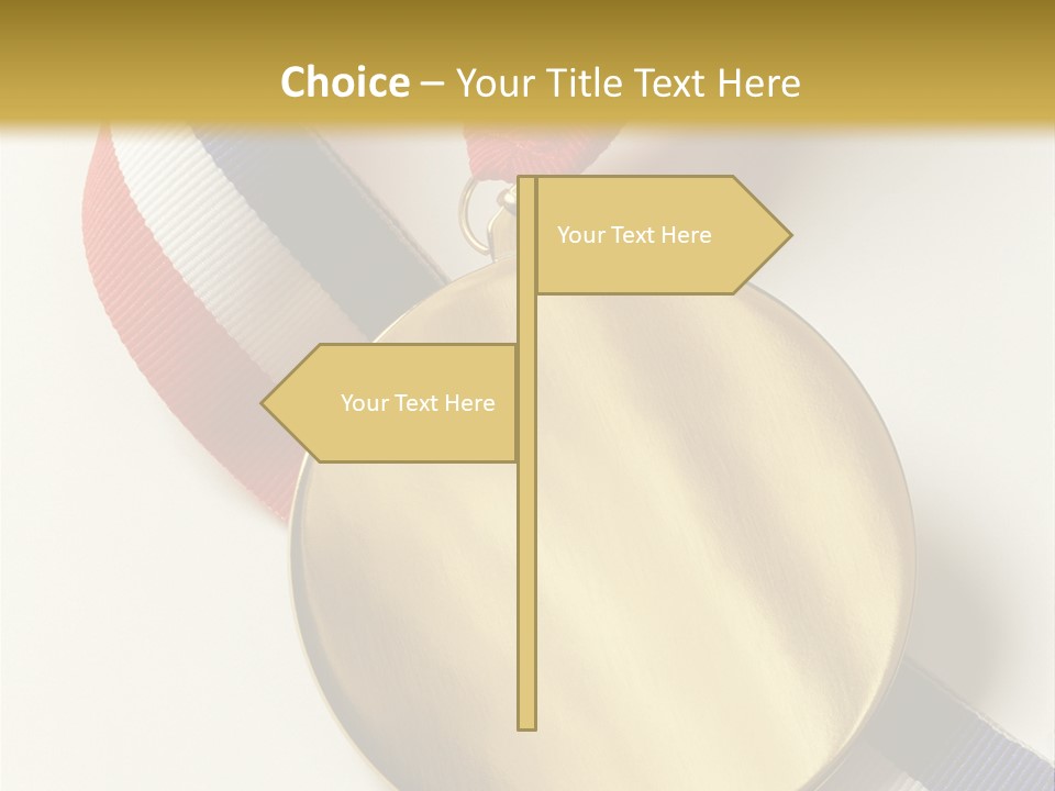 Medallion Symbol Isolated PowerPoint Template