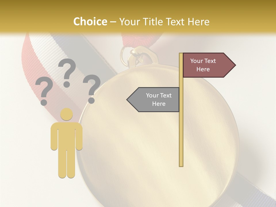 Medallion Symbol Isolated PowerPoint Template