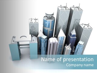 Skyline Blue Isolated PowerPoint Template