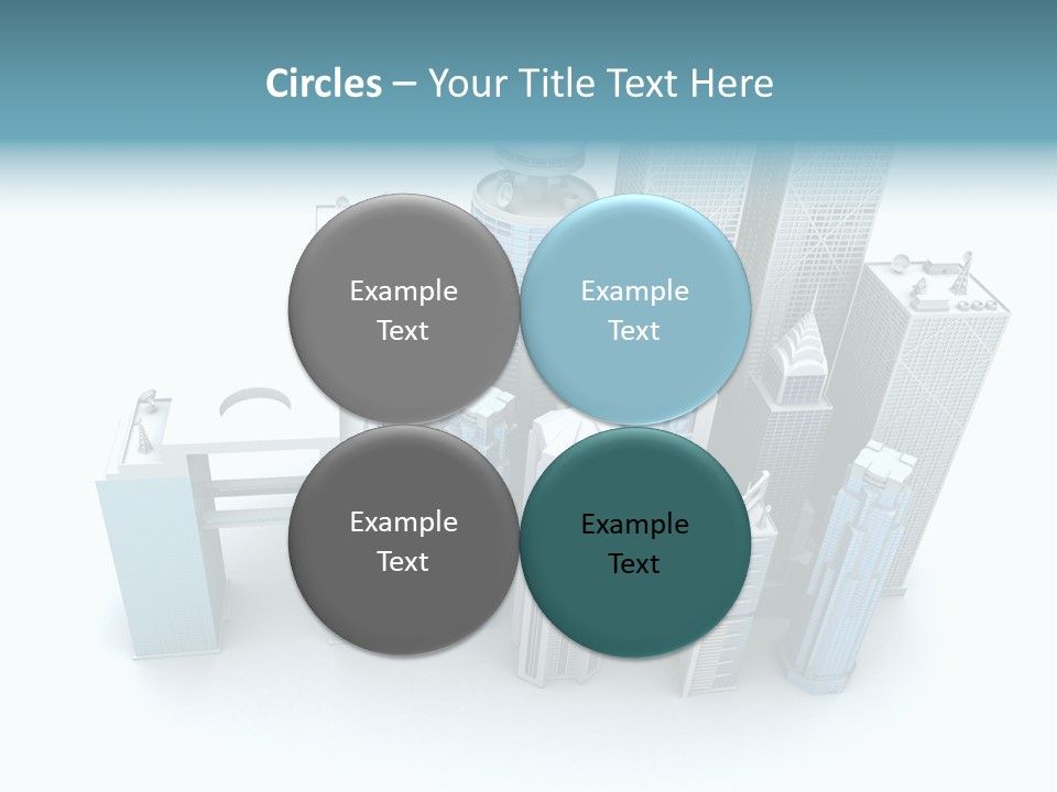 Skyline Blue Isolated PowerPoint Template