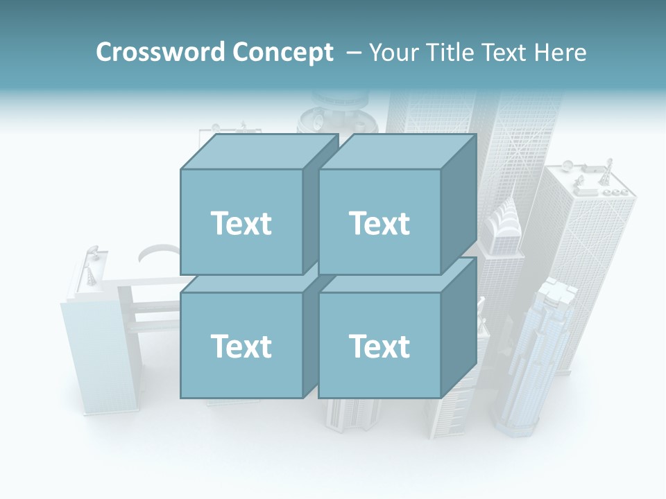Skyline Blue Isolated PowerPoint Template