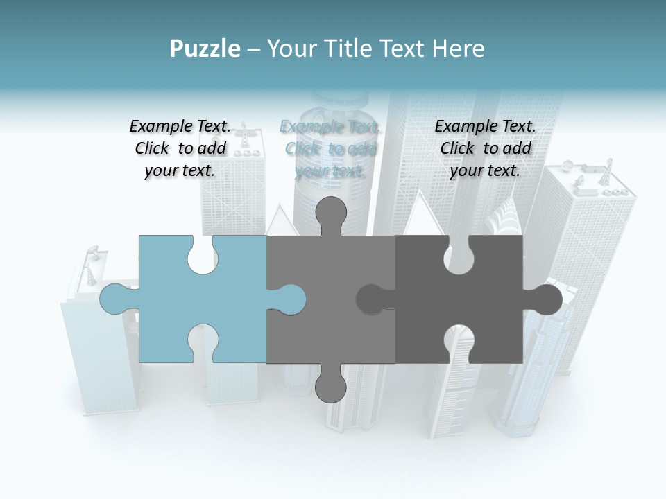 Skyline Blue Isolated PowerPoint Template