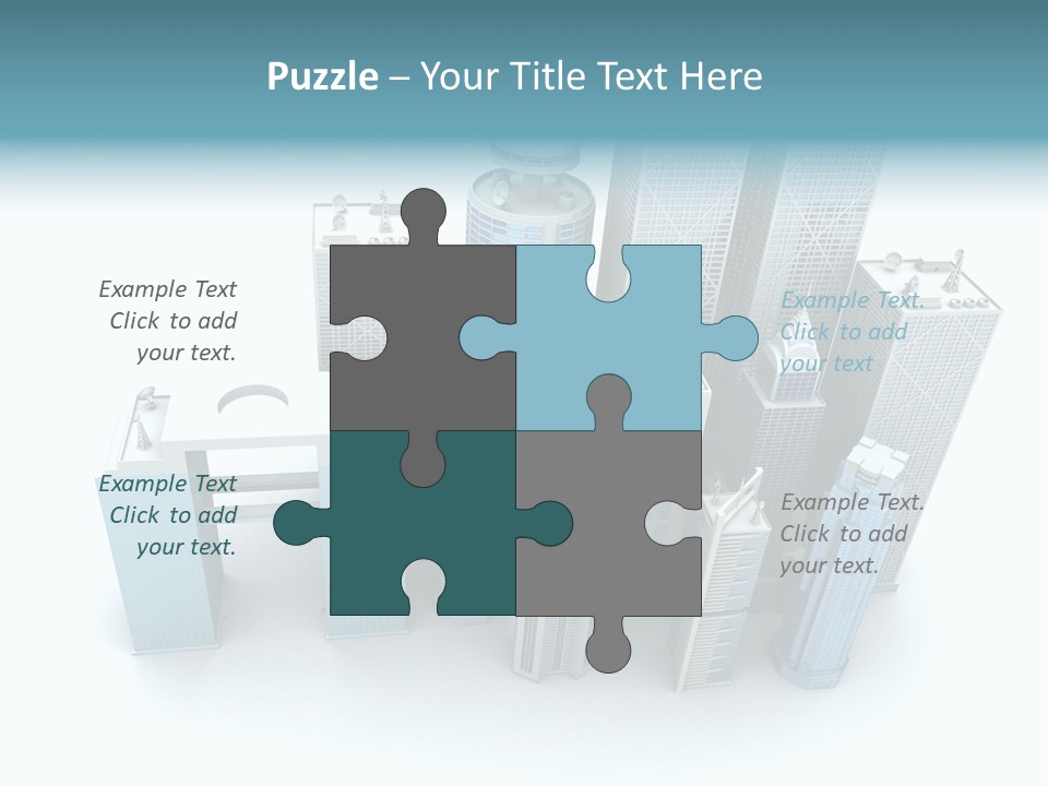 Skyline Blue Isolated PowerPoint Template