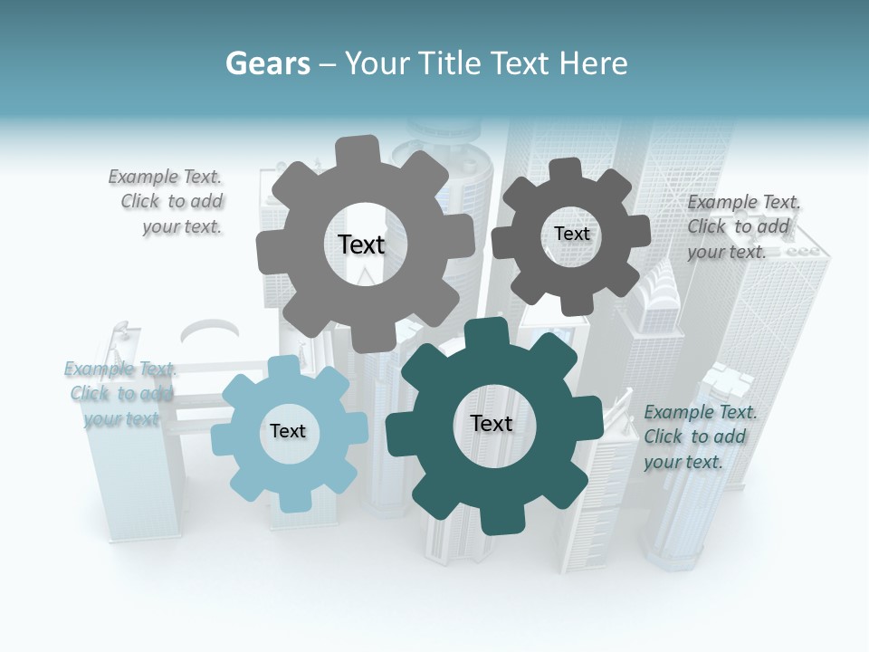 Skyline Blue Isolated PowerPoint Template