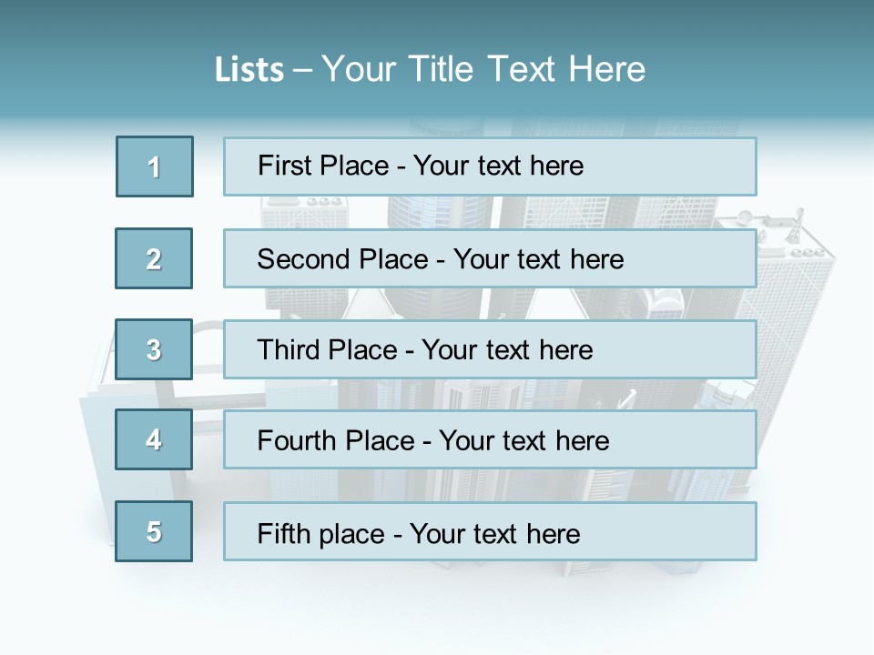 Skyline Blue Isolated PowerPoint Template