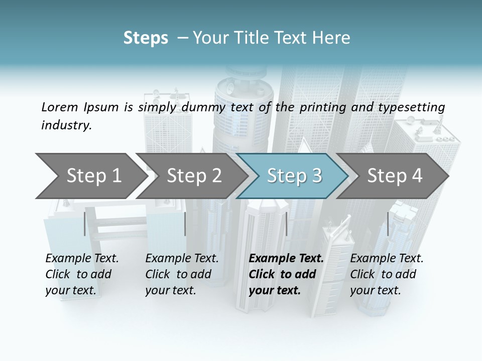 Skyline Blue Isolated PowerPoint Template