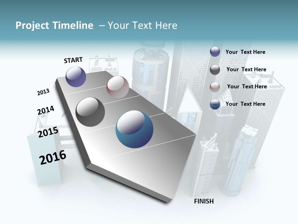 Skyline Blue Isolated PowerPoint Template