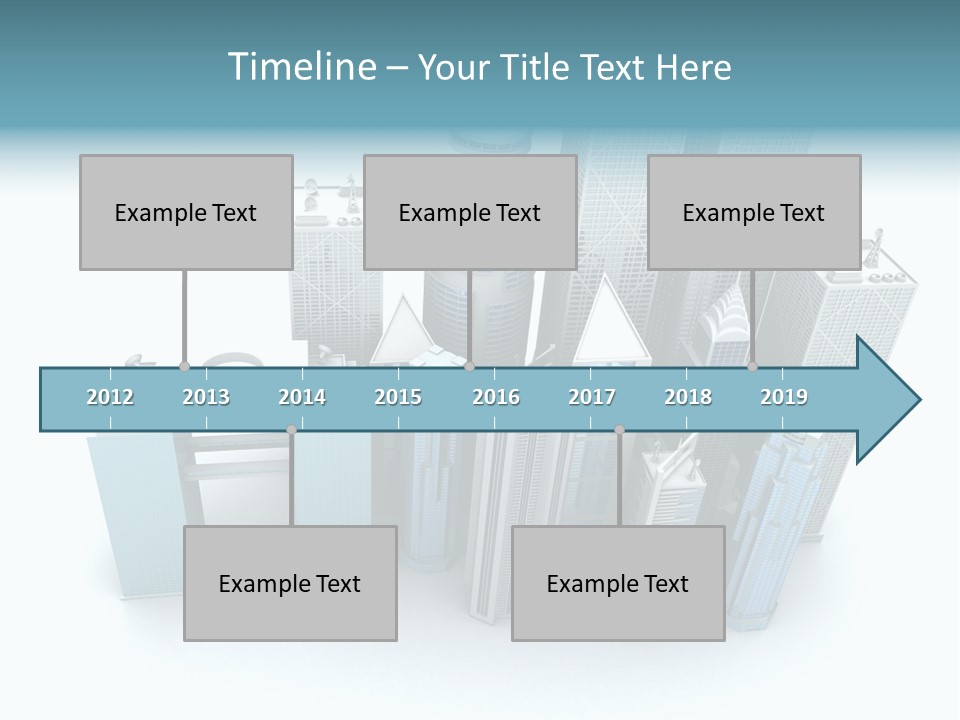 Skyline Blue Isolated PowerPoint Template