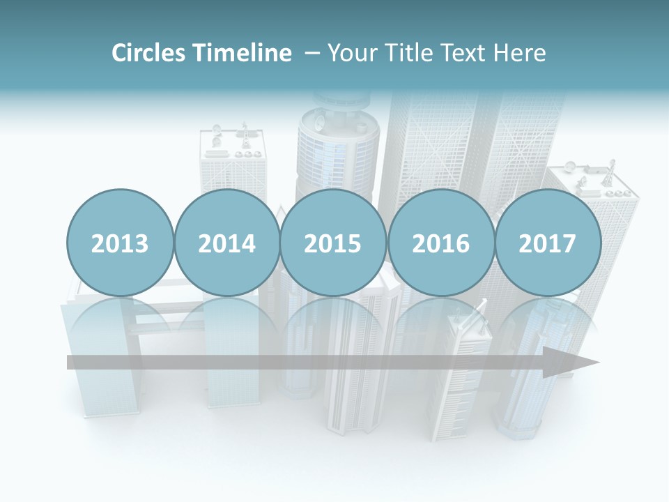 Skyline Blue Isolated PowerPoint Template