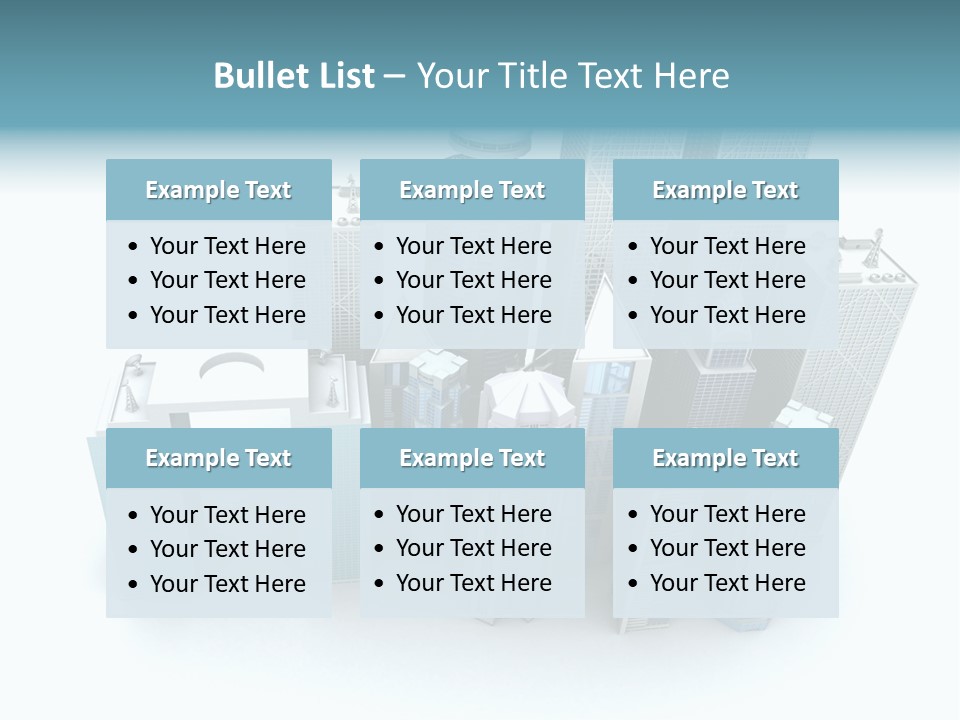 Skyline Blue Isolated PowerPoint Template