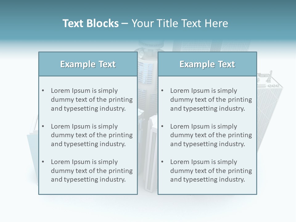 Skyline Blue Isolated PowerPoint Template