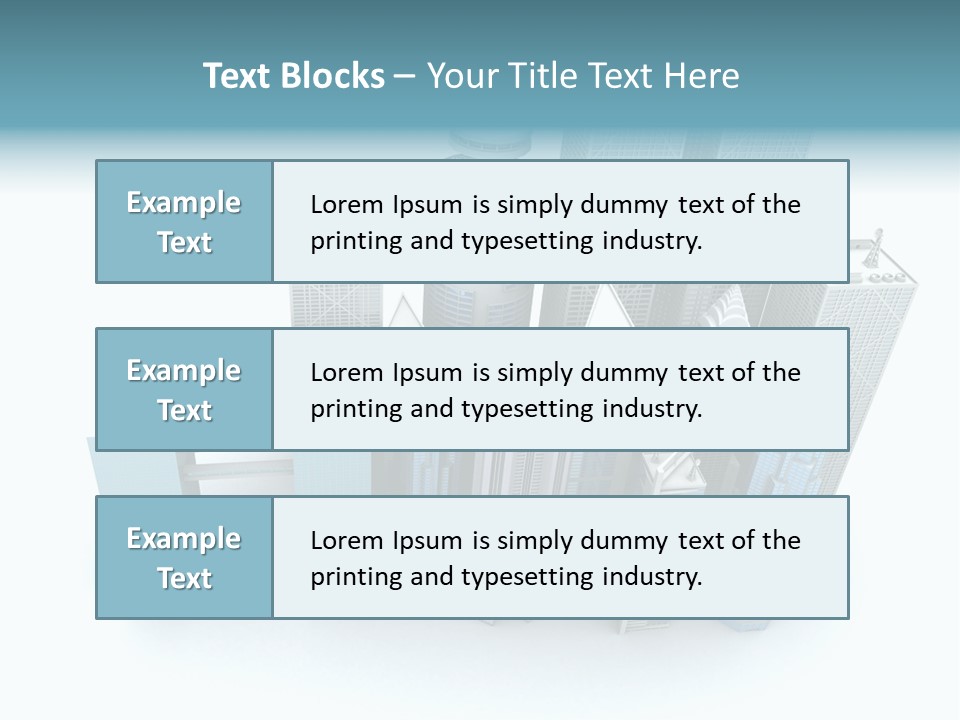 Skyline Blue Isolated PowerPoint Template