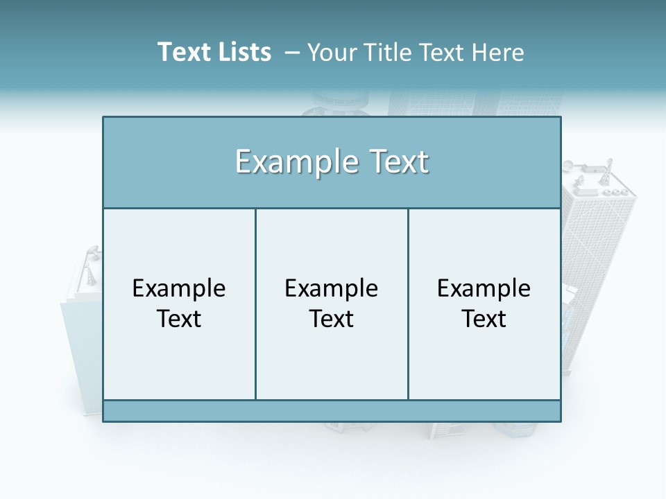 Skyline Blue Isolated PowerPoint Template
