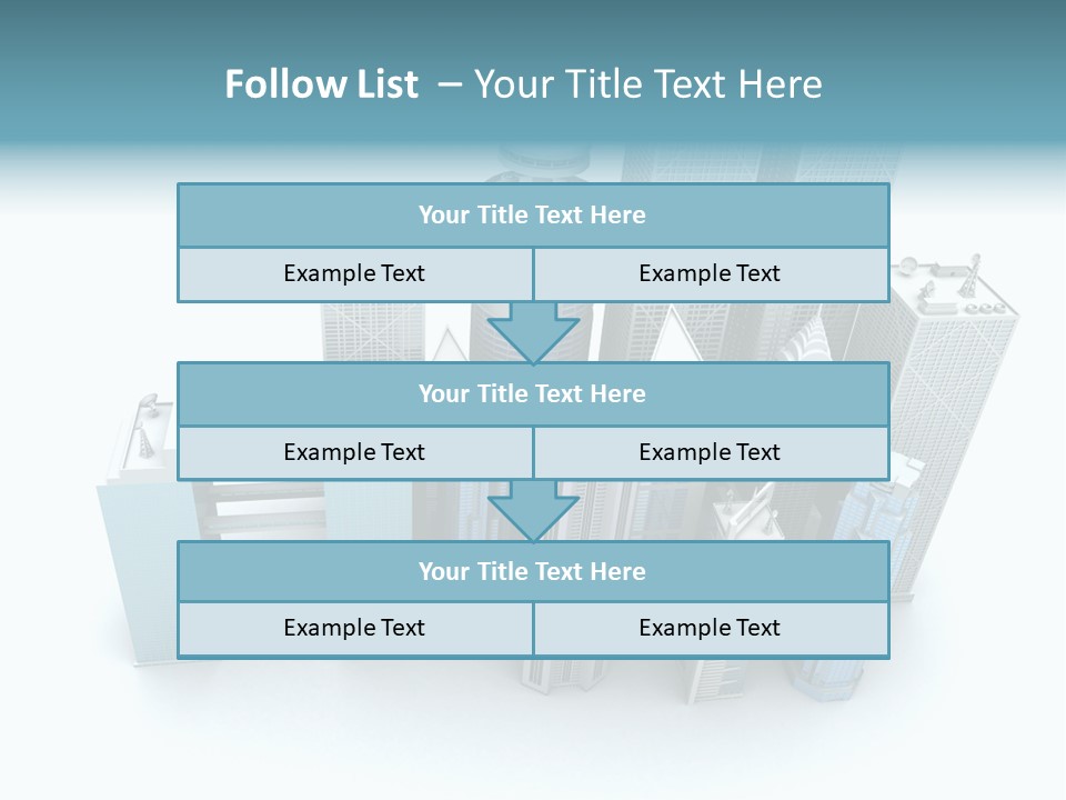 Skyline Blue Isolated PowerPoint Template