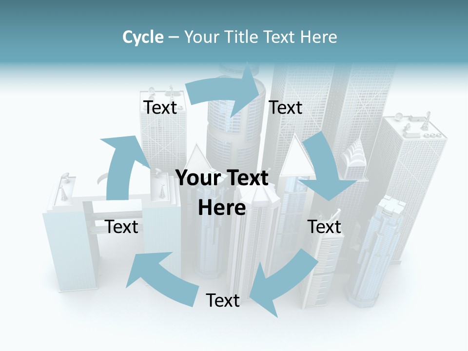 Skyline Blue Isolated PowerPoint Template