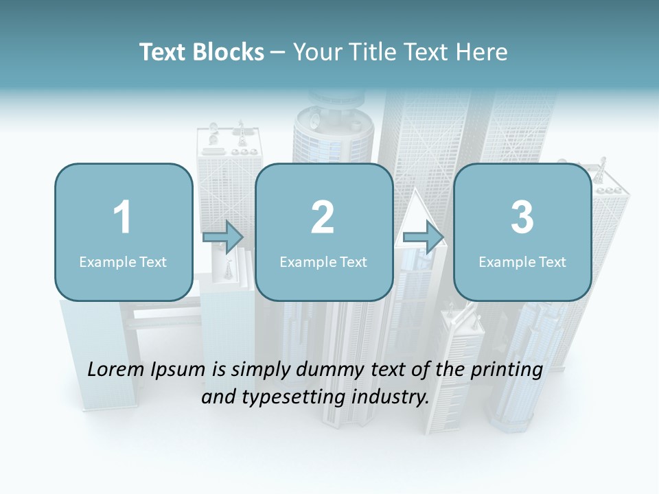 Skyline Blue Isolated PowerPoint Template