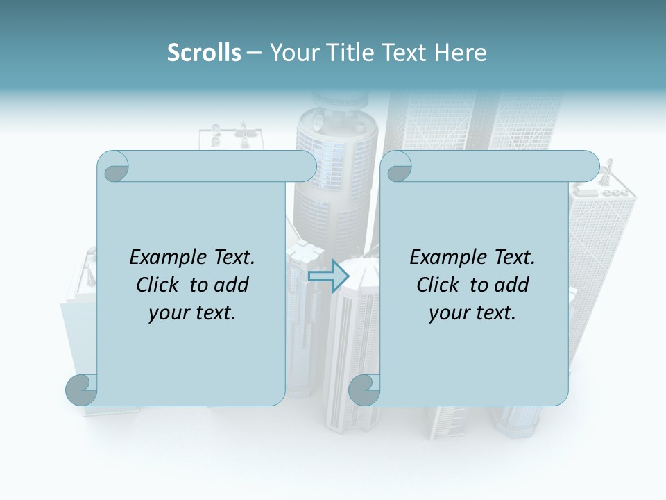 Skyline Blue Isolated PowerPoint Template