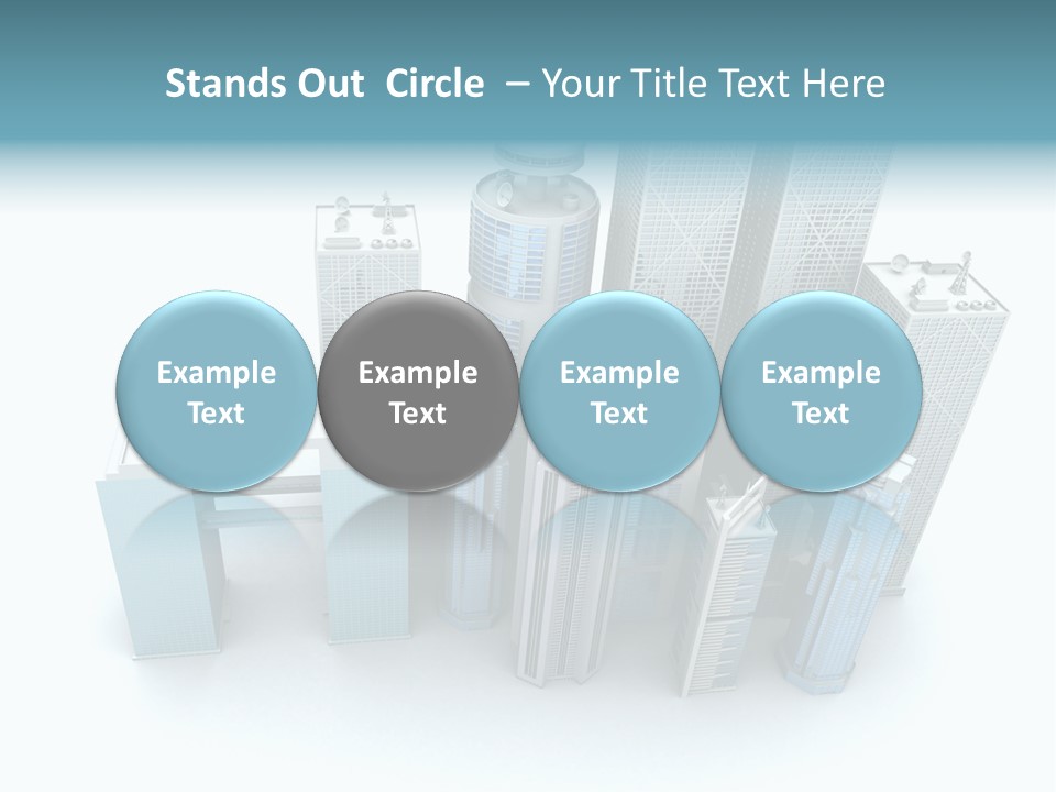 Skyline Blue Isolated PowerPoint Template