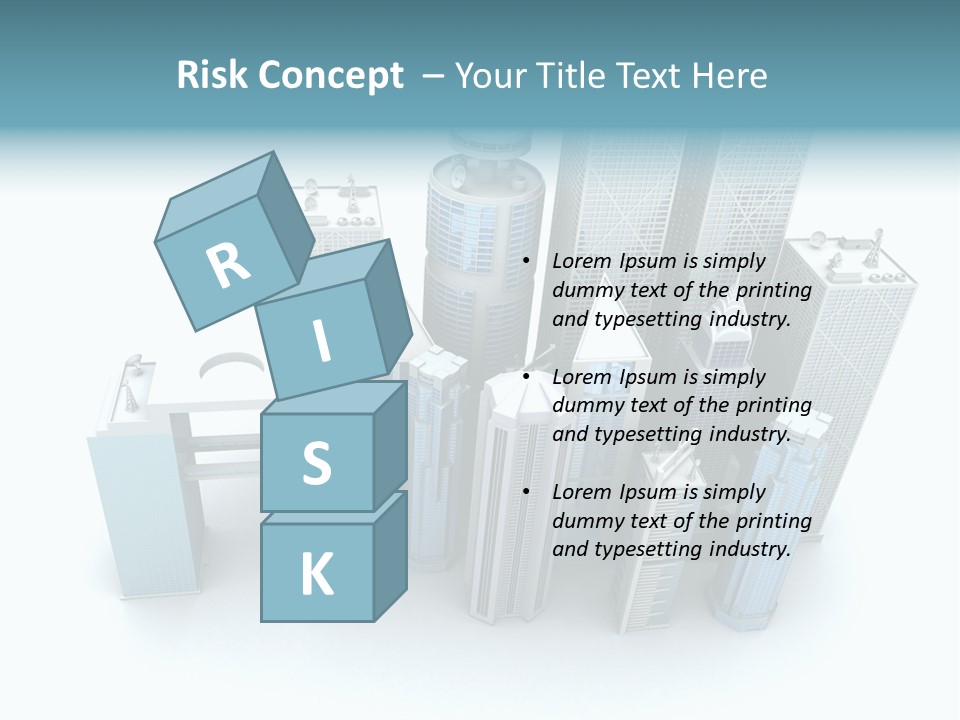 Skyline Blue Isolated PowerPoint Template