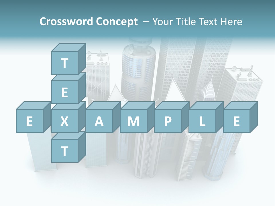 Skyline Blue Isolated PowerPoint Template