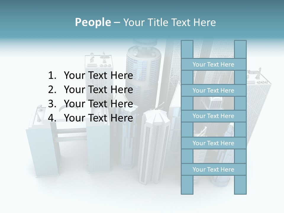 Skyline Blue Isolated PowerPoint Template