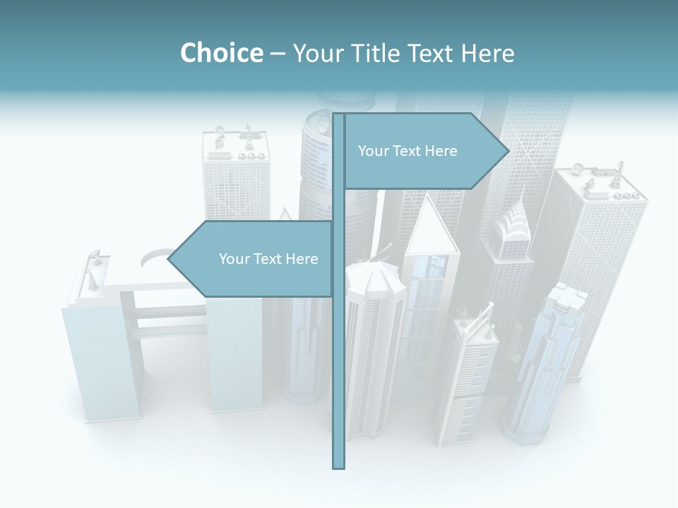 Skyline Blue Isolated PowerPoint Template