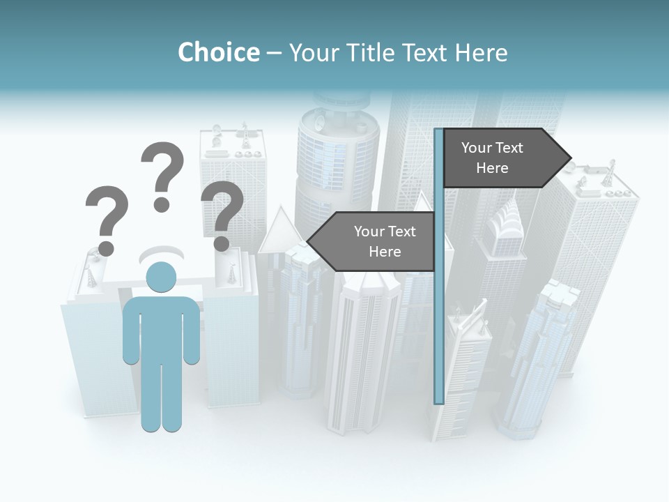 Skyline Blue Isolated PowerPoint Template