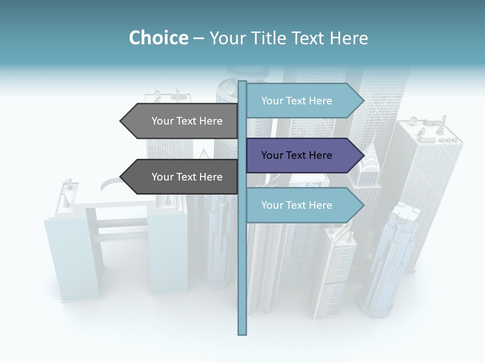 Skyline Blue Isolated PowerPoint Template