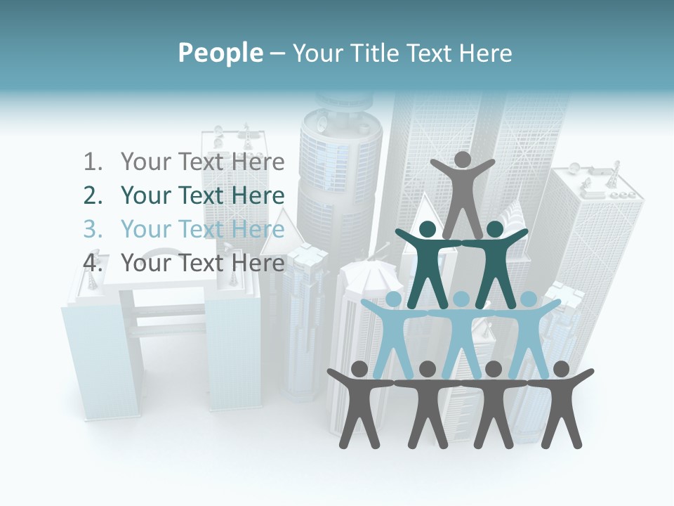 Skyline Blue Isolated PowerPoint Template