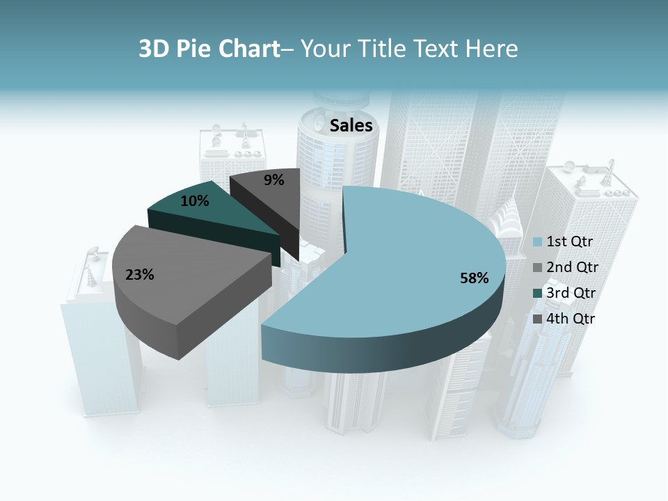 Skyline Blue Isolated PowerPoint Template