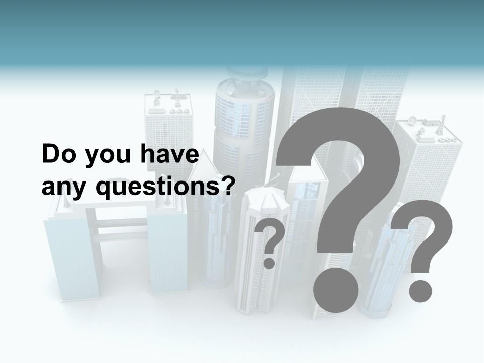 Skyline Blue Isolated PowerPoint Template