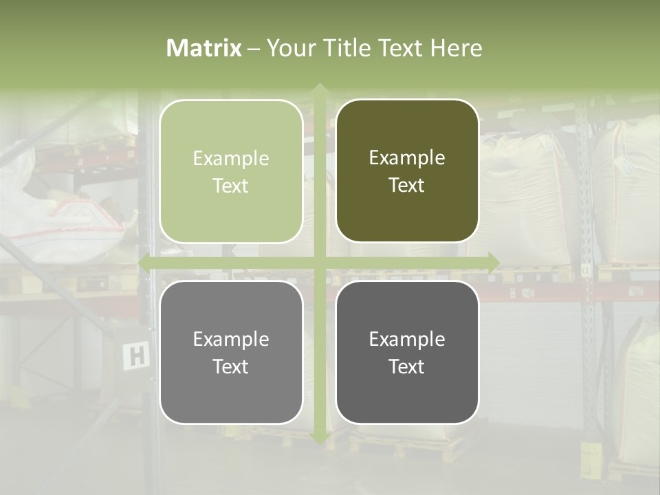 Sacks Company Inventories PowerPoint Template