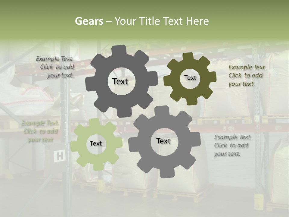 Sacks Company Inventories PowerPoint Template