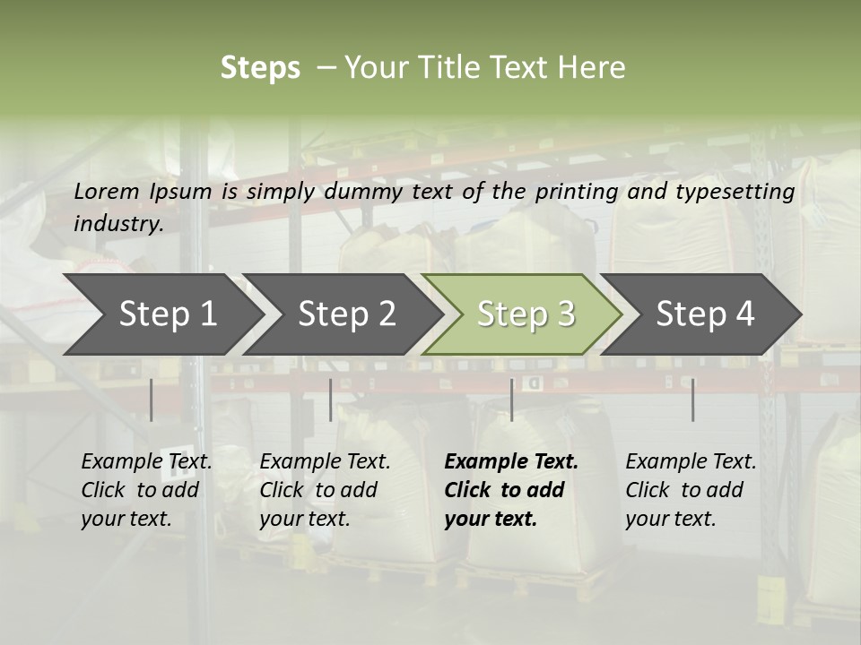 Sacks Company Inventories PowerPoint Template