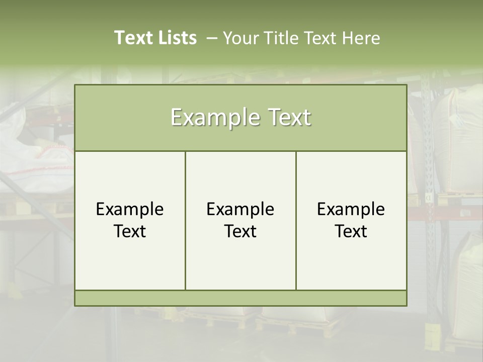 Sacks Company Inventories PowerPoint Template