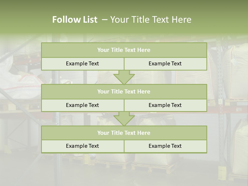 Sacks Company Inventories PowerPoint Template