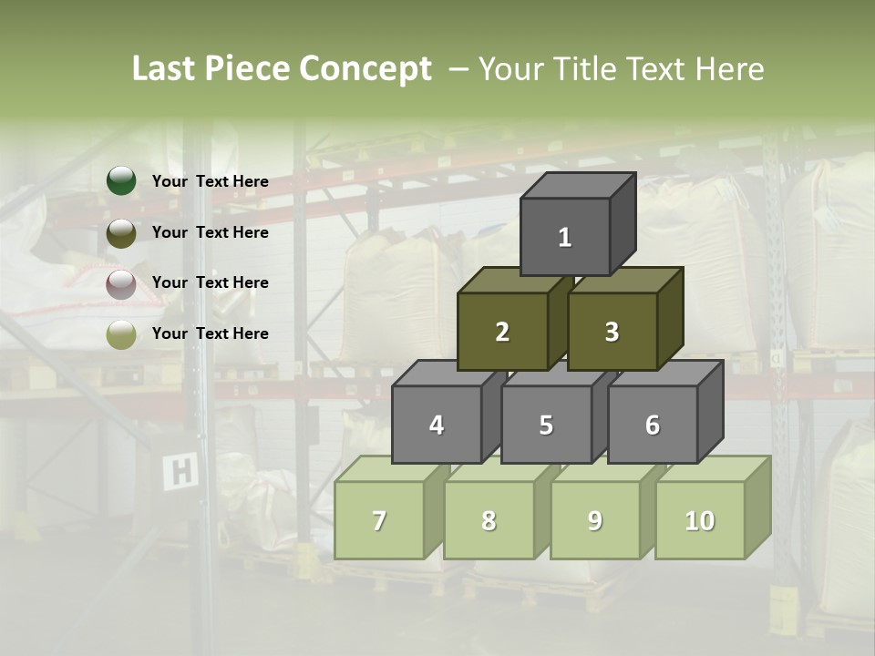 Sacks Company Inventories PowerPoint Template