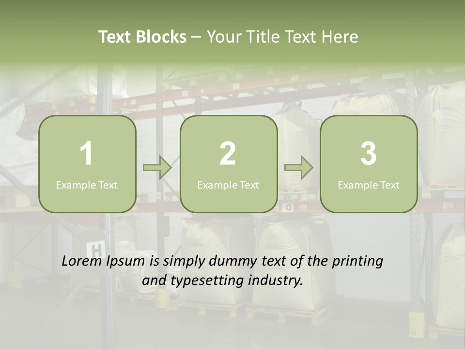 Sacks Company Inventories PowerPoint Template