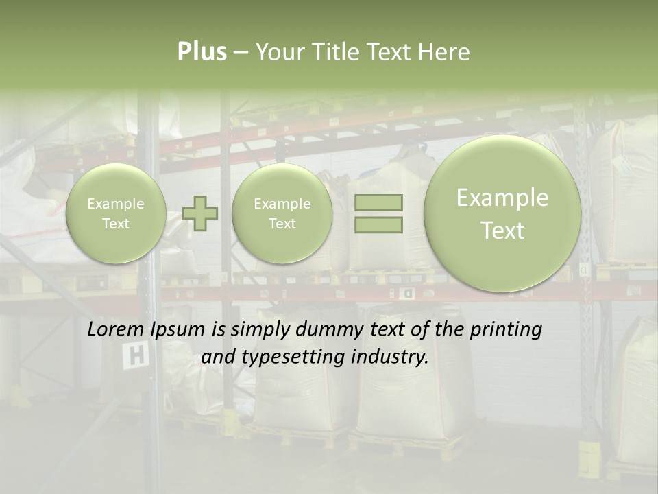 Sacks Company Inventories PowerPoint Template