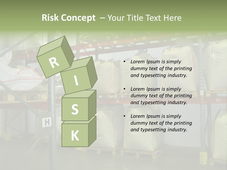 Sacks Company Inventories PowerPoint Template