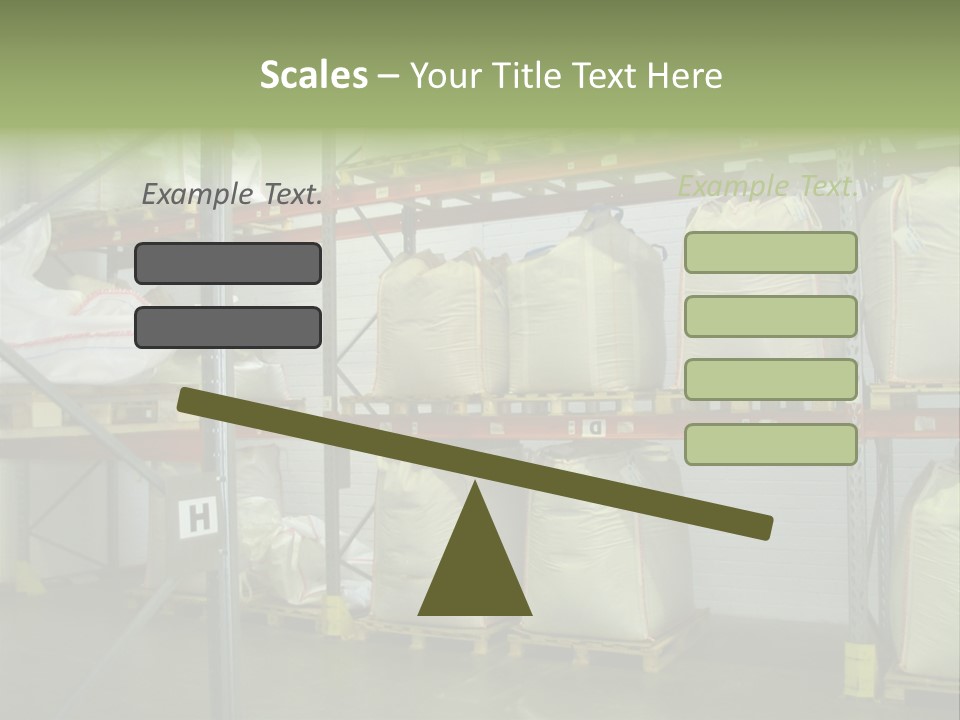 Sacks Company Inventories PowerPoint Template