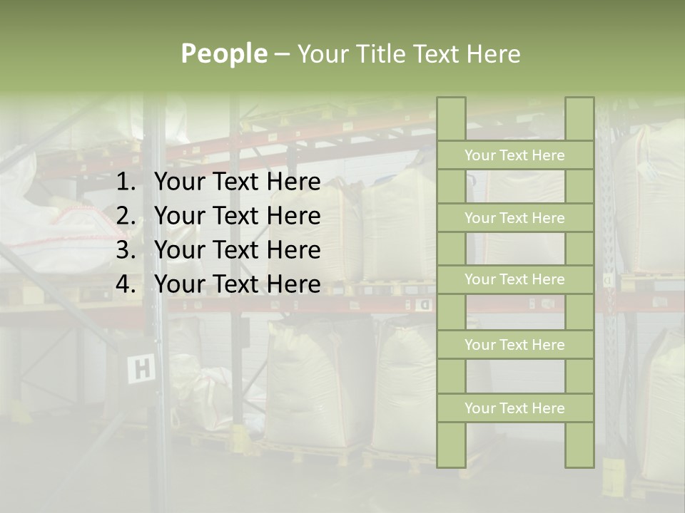 Sacks Company Inventories PowerPoint Template