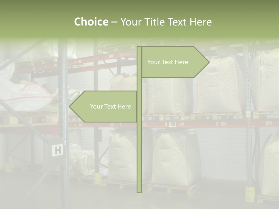 Sacks Company Inventories PowerPoint Template