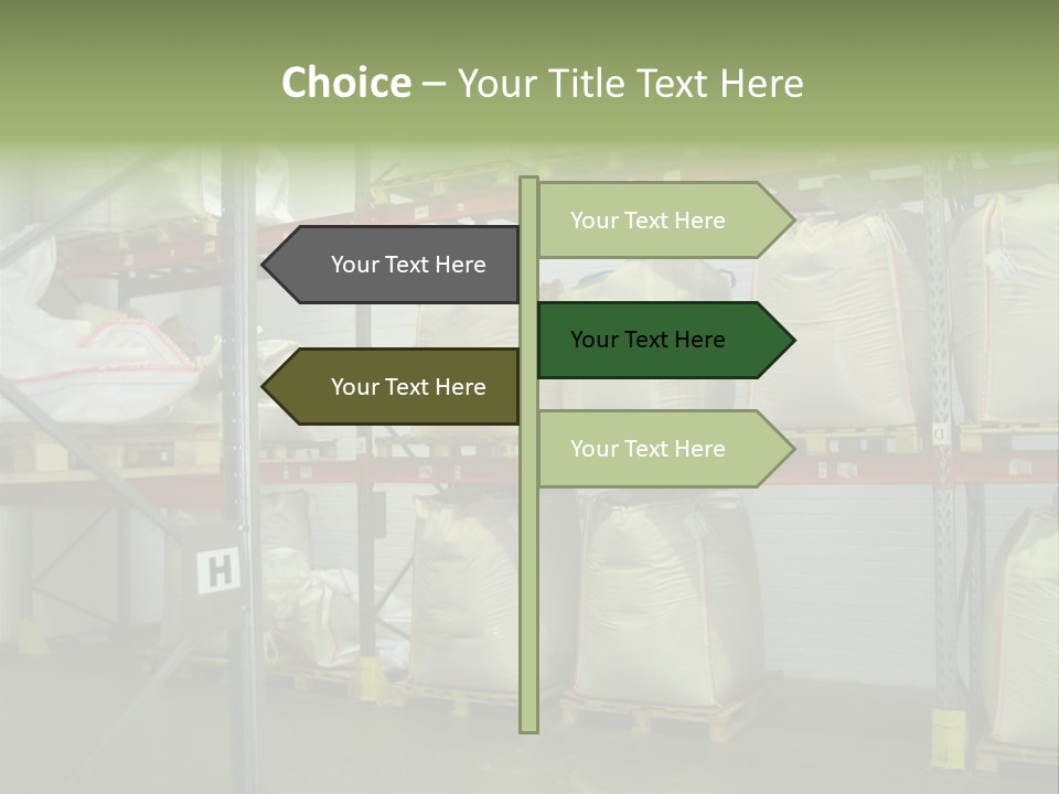 Sacks Company Inventories PowerPoint Template